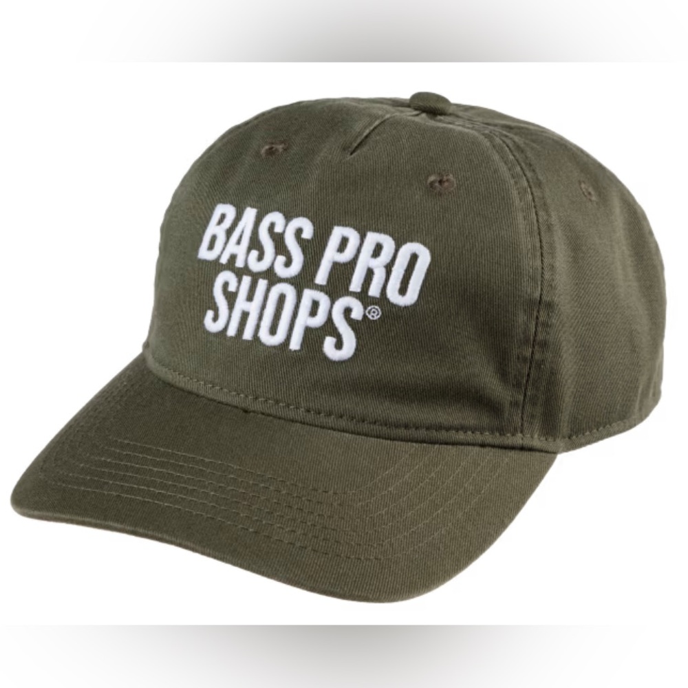 🆕 Bass Pro Shops Embroidered Twill Cap for Kids in Olive - Toddler